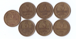 3 копейки 1961,68,69,70,71,72,73 г. Набор 7 шт. VF