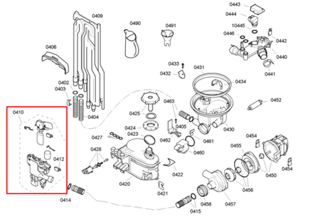 Расходомер + датчик уровня воды для посудомоечной машины Bosch (Бош) БОЛЕЕ НЕ ПОСТАВЛЯЕТСЯ - СНЯТ С ПРОИЗВОДСТВА