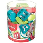 Точилка пластиковая Maped Vivo, 2 отверстия, 1шт.,  ассорти