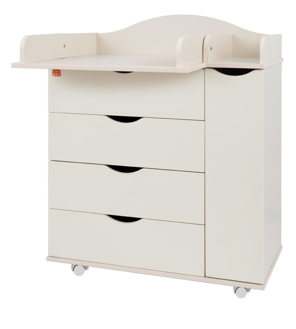 Комод "Смайл Плюс" 5 ящ. (арт.86) МДФ 832/5 (слоновая кость)