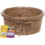 Кашпо плетеное 15*7см «IDEA» со вставкой,цвет пшеничный ДоброСад