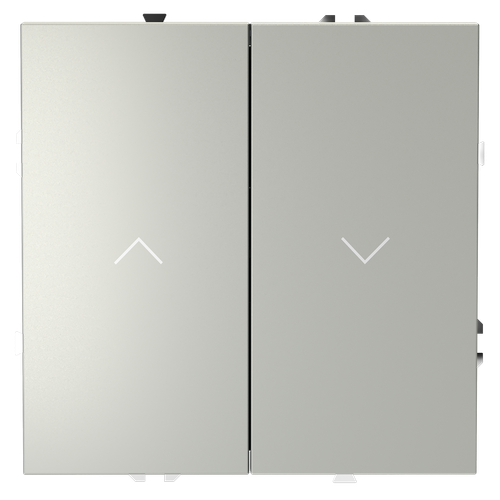 Выключатель встраиваемый для жалюзи 10А, (сталь) Voltum S70 VLS020705