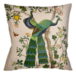 Интерьерная подушка Объект мечты Индокитайский зеленый павлин версия 1