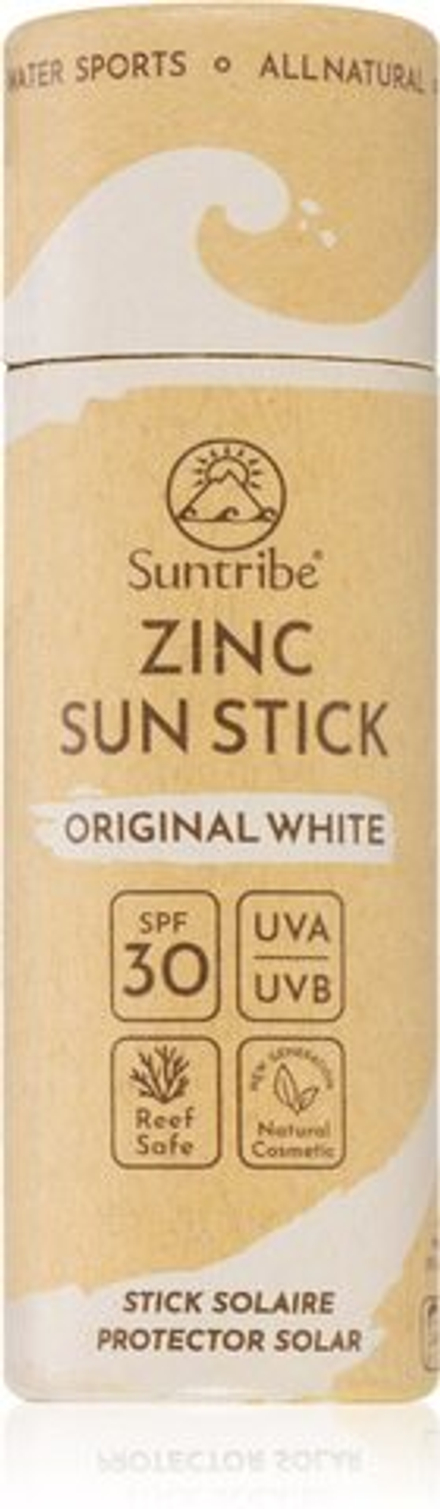 Suntribe Sports Zinc Stick - минеральный защитный стик для чувствительных зон SPF 30 /  Original White 30  g  / GTIN 7350097210169