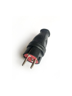 Вилка прямая 16А IP44 черн. КОСМОС VKsm-Z-IP(B)16A