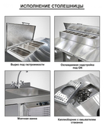 Стол холодильный для пиццы Finist СХСпц-700-2 (7 GN1/3 с крышкой)