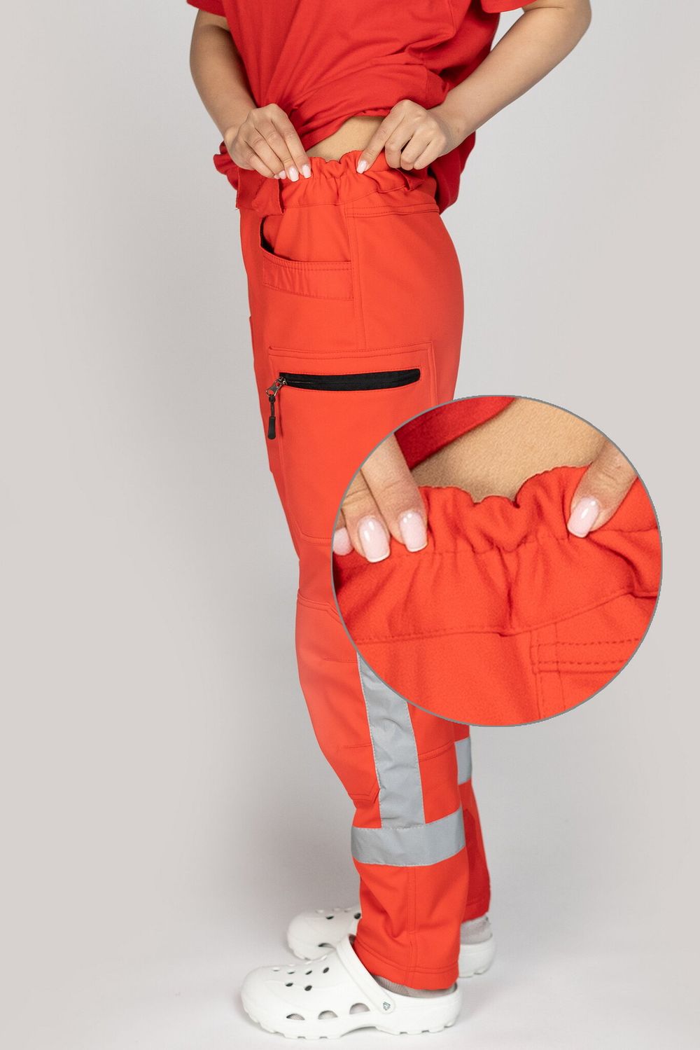 Брюки демисезонные женские Скорая помощь MedicLine SOFTSHELL красные
