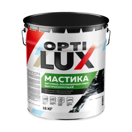 OPTILUX Мастика Битумно-полимерная МБП 16кг (ИжСинтез)