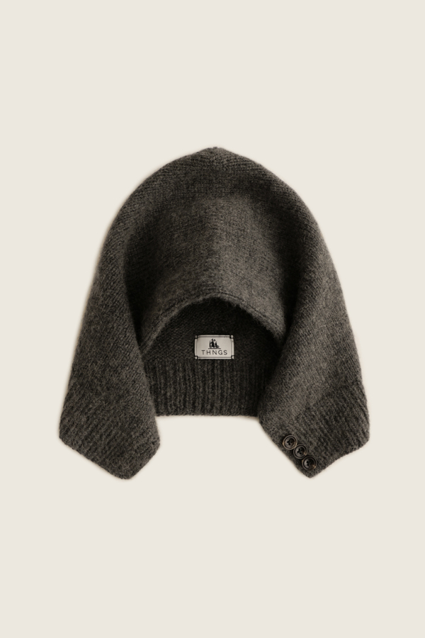 Капюшон с пуговицами 26.NP.4.HAT.09.10, серый