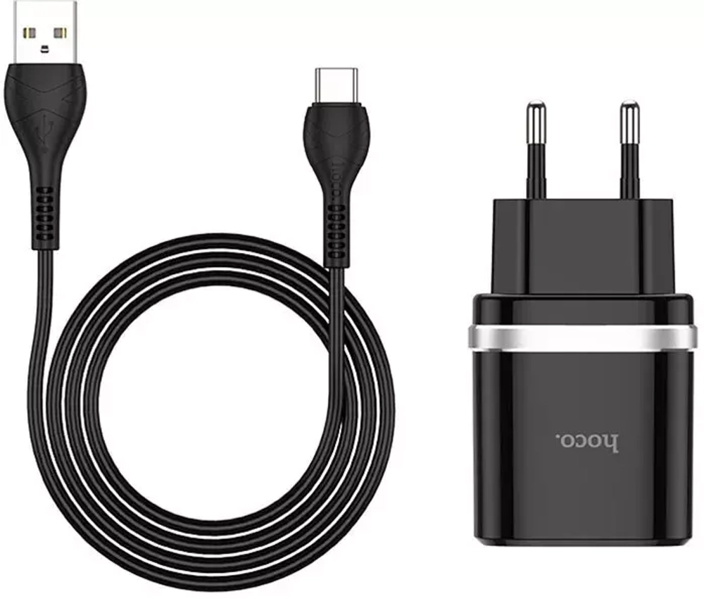 СЗУ USB Hoco C12Q (18W, QС3.0) Черный