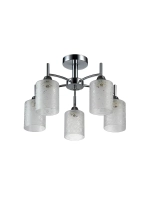 Люстра потолочная GERDA E14*5*60W хром, белый