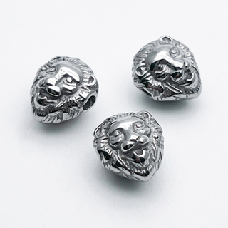Бусина Лев, сталь, размер 13*11 мм, цена за 1 шт