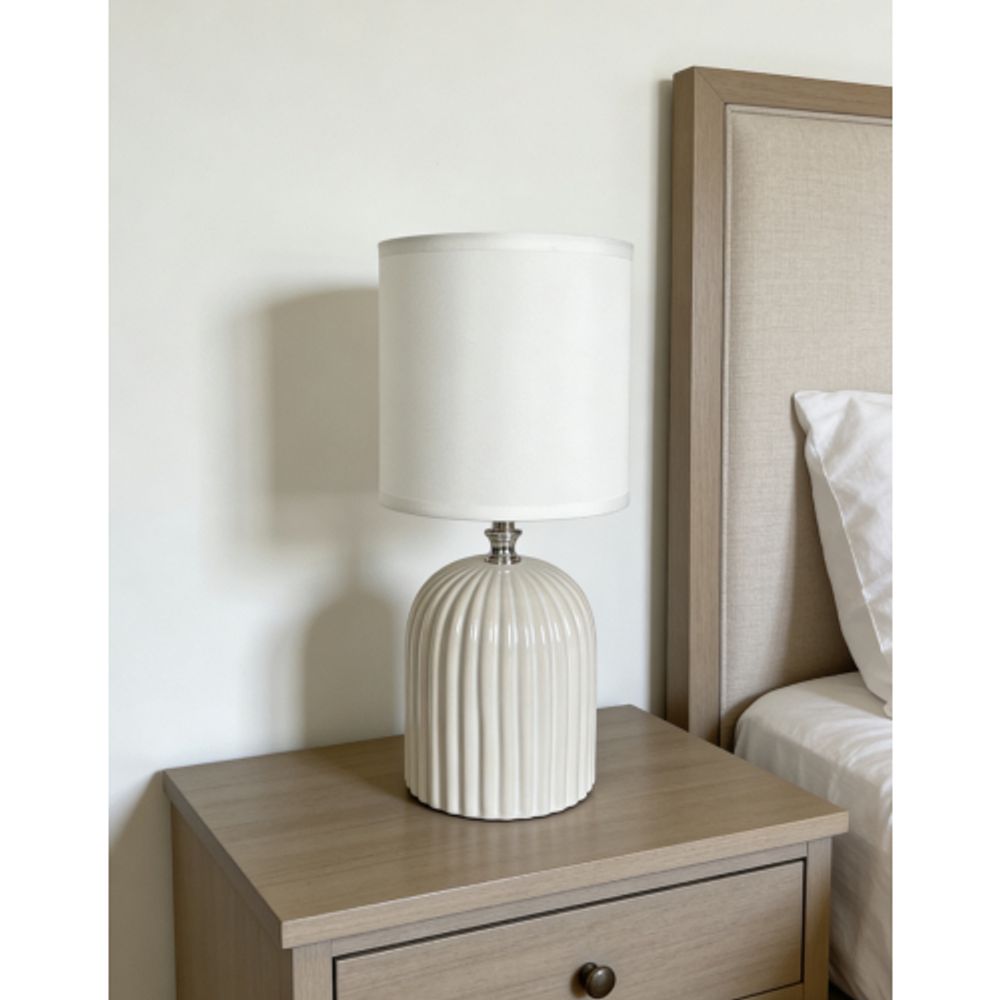 Настольная лампа Rivoli   7548-501 1 х Е14 40 Вт керамика белая с абажуром