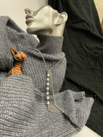 Кулон. Подвеска  трансформер "Галстук-узел" в серебряном цвете