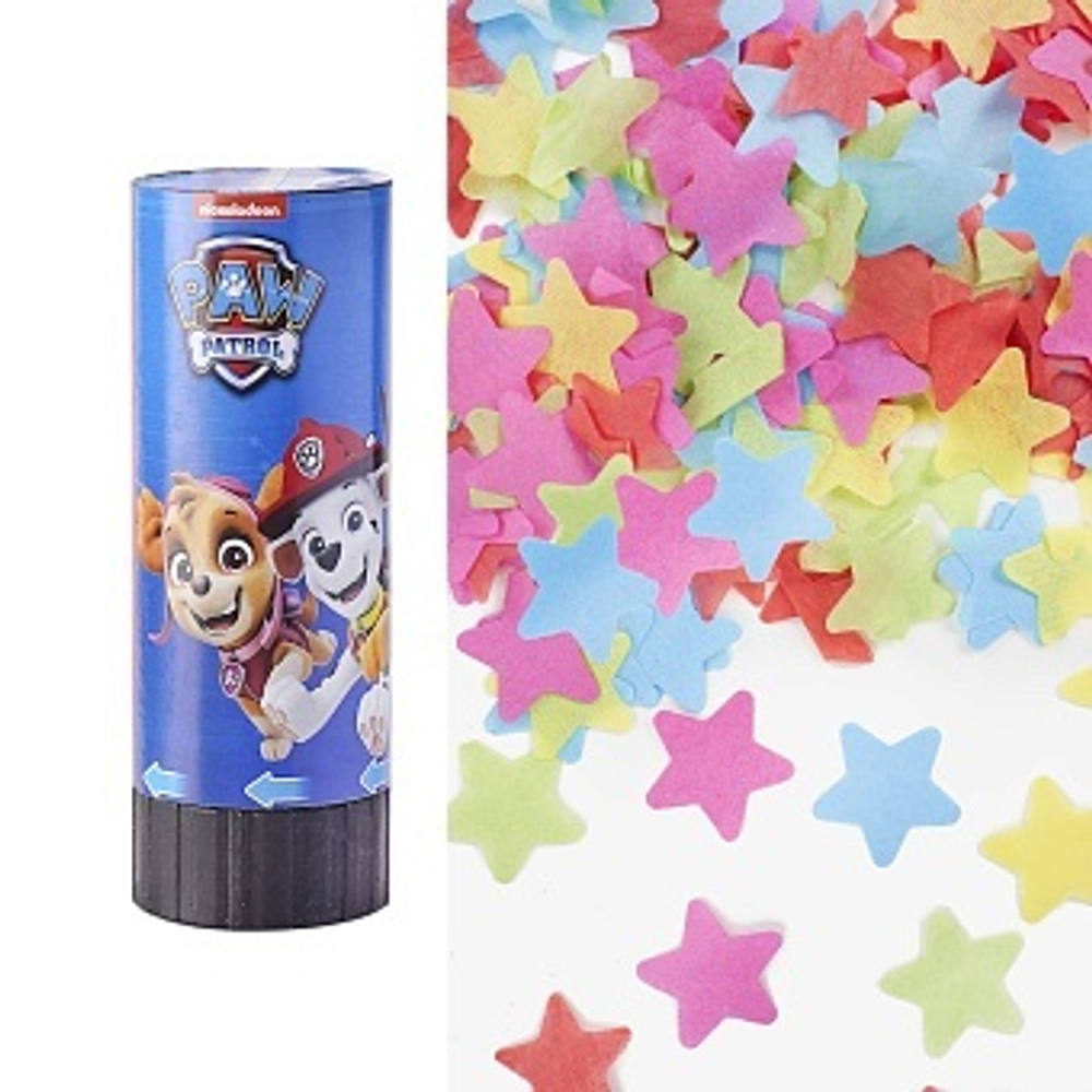 Хлопушка пружинная (4/10 см), Щенячий патруль, Звезды тишью, Ассорти