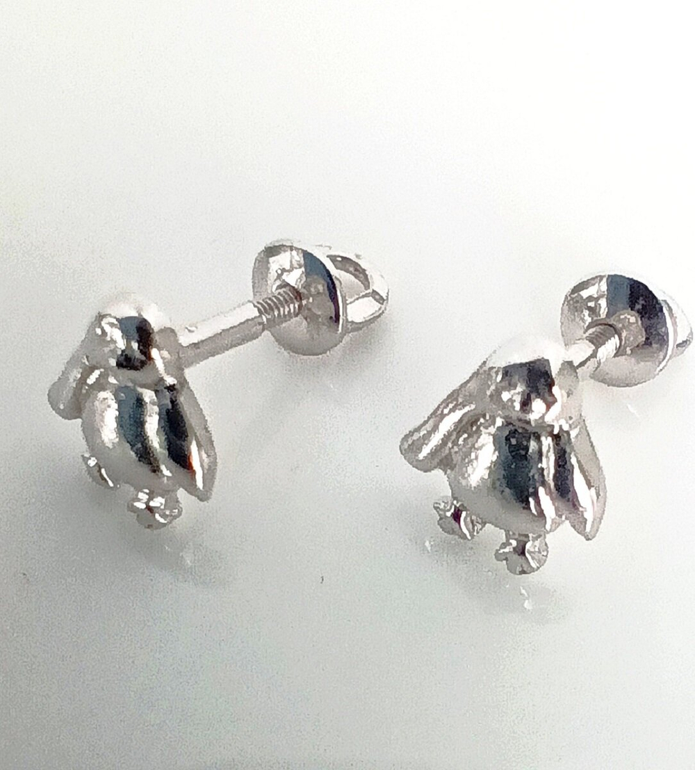 Серьги - пусеты Эстерелла, серебро, 925 проба, родированные/Ф