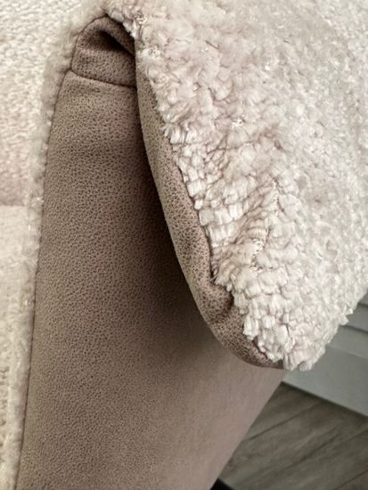 Стул ЭЛЕФАНТ 360 град. поворотный, Alpina Cream, букле / Magnum 130 искуств.замша / Черный