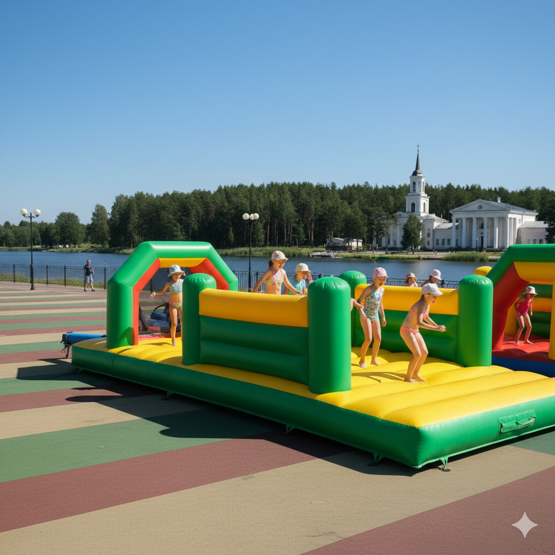 Батут купить в Миассе — Надувные аттракционы БатутМастер 🎉