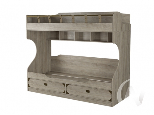 Кровать 2-х ярусная секция №2 НКМ Мираж-1 (дуб баррик)