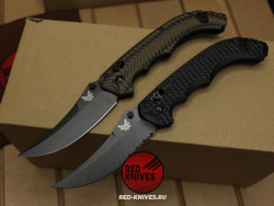 Нож Benchmade Mini Bedlam 865BK-01 - темный клинок, комбинированная рукоять