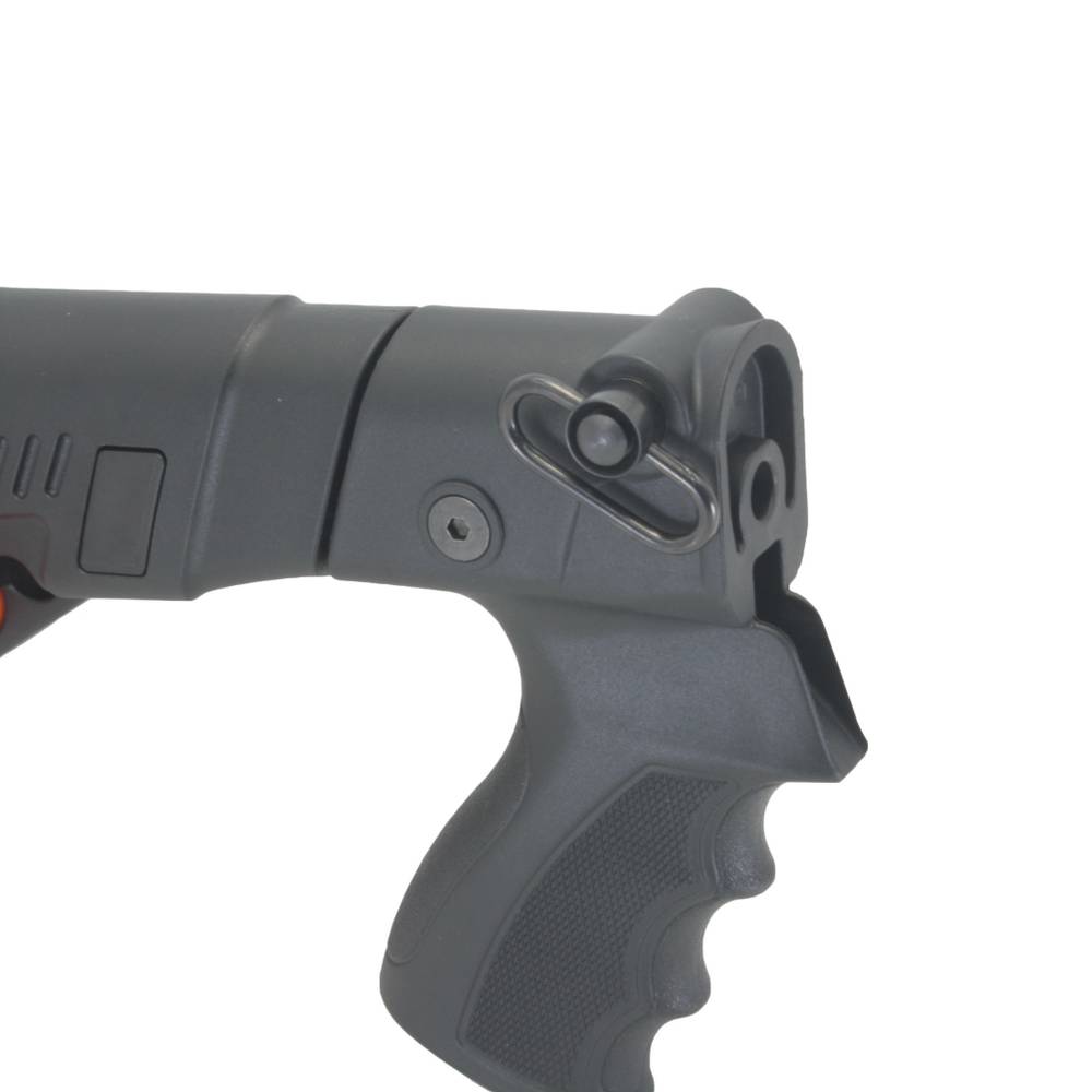 Приклад телескопический с патронташем на МР-153, МР-133, DLG Tactical. Черный