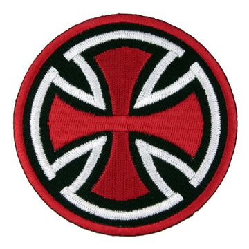 Нашивка Крест кельтский (круглая, красный 78х78 мм)