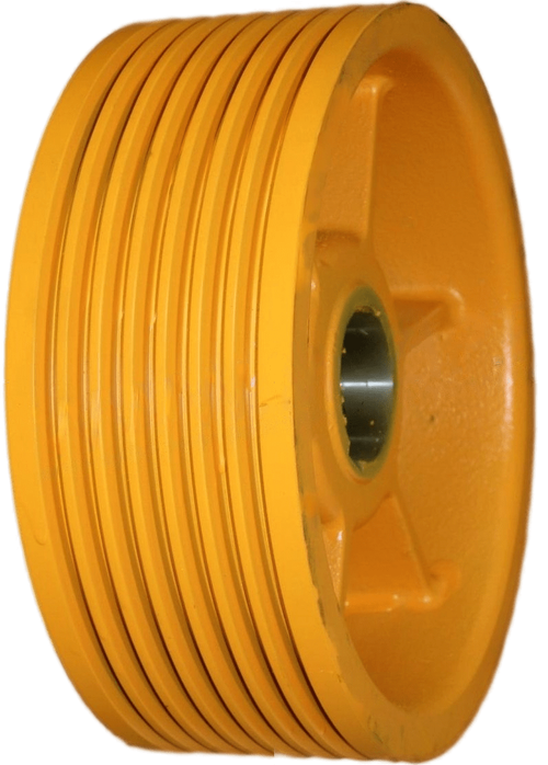 Канатоведущий шкив 320 х 7 х 8 мм V45° подрез 90° L120 мм шаг 14 мм для лебедки ALBERTO SASSI G400-L1