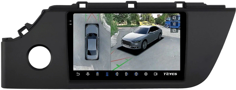 Магнитола для KIA Rio 4, Rio X 2020-2022, Solaris KRS/KRX 2024+ - Teyes CC3-2K-360 на Android 10, 2K QLED, 6Гб+128Гб, CarPlay, 4G SIM-слот, 4 камеры в комплекте