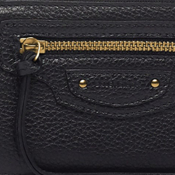 Balenciaga Grain Calfskin Business Card Holder Women"s Black