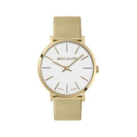 Часы Boccadamo Mya Gold White MY017A BW/G  с минеральным стеклом