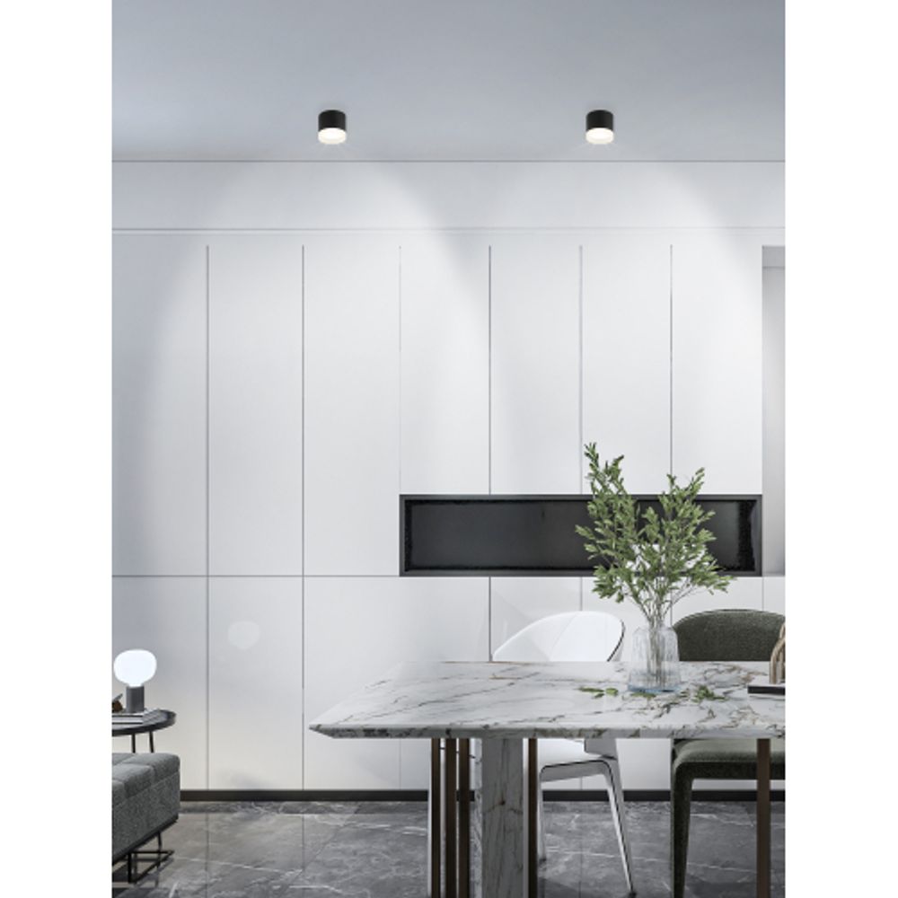 Светильник настенно-потолочный спот ЭРА OL38 BK под GX53 IP20 черный