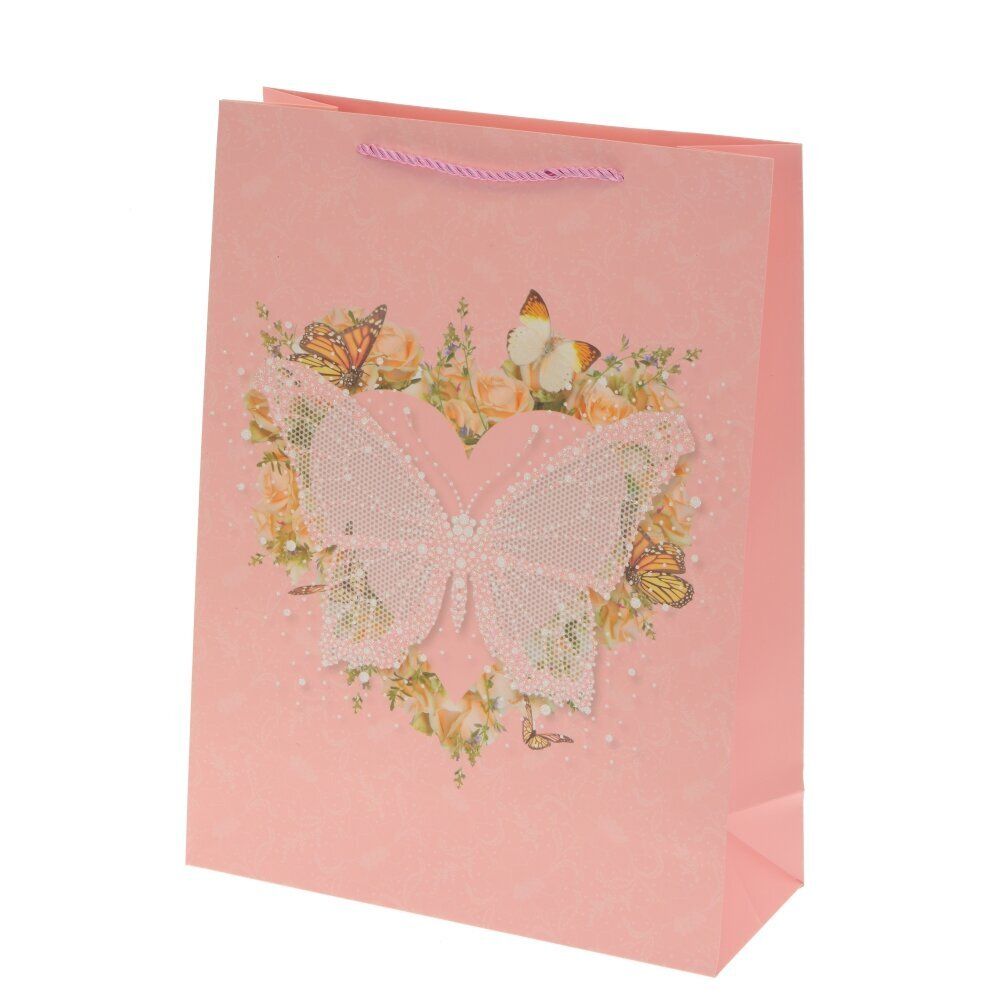 GAEM Пакет подарочный M (бумага 210г/м2, блок 12шт), L26 W12 H32 см, 4в.