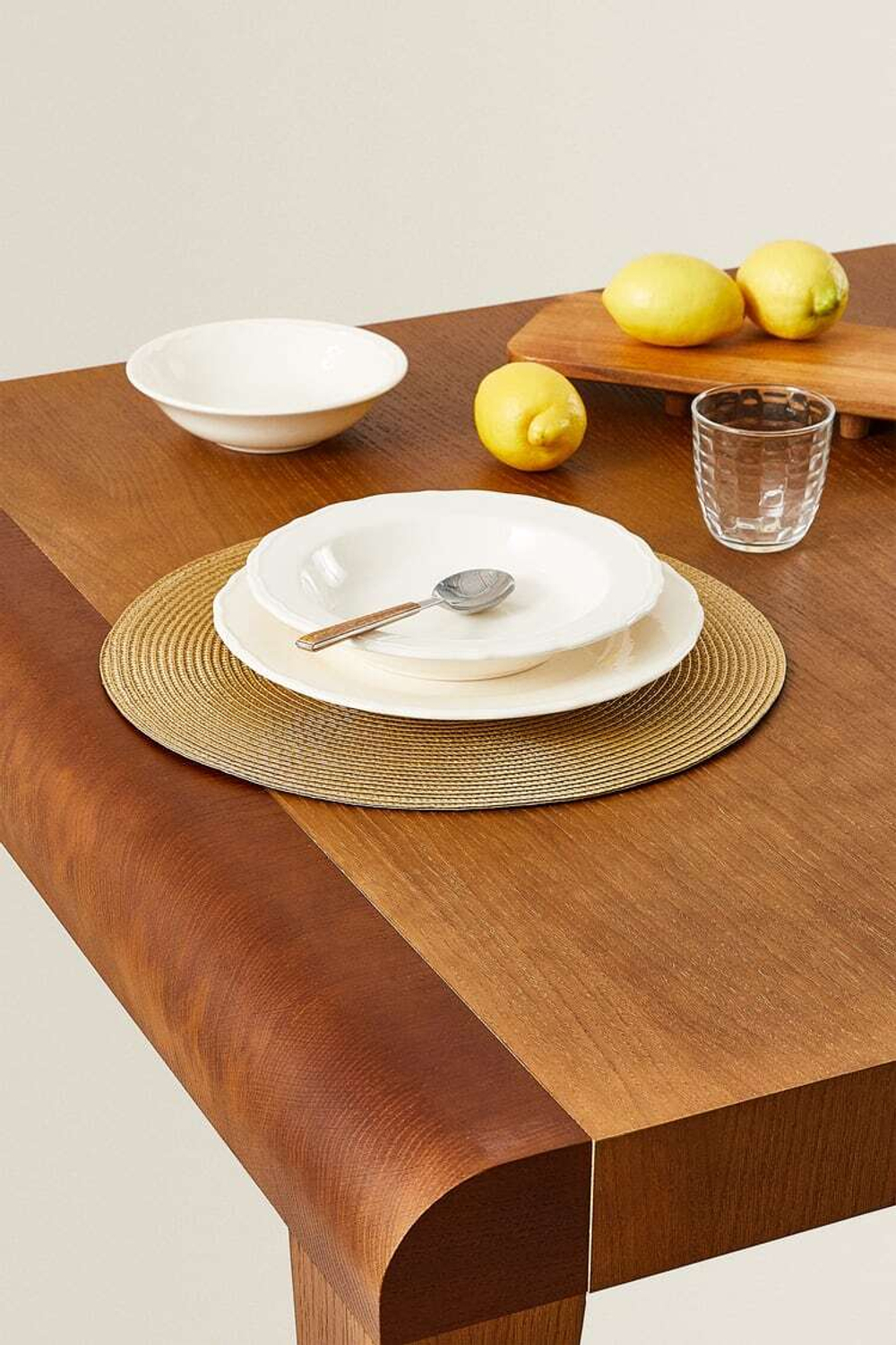 ZARA HOME КРУГЛАЯ САЛФЕТКА (УПАКОВКА ИЗ 2 ШТУК), КОРИЧНЕВЫЙ