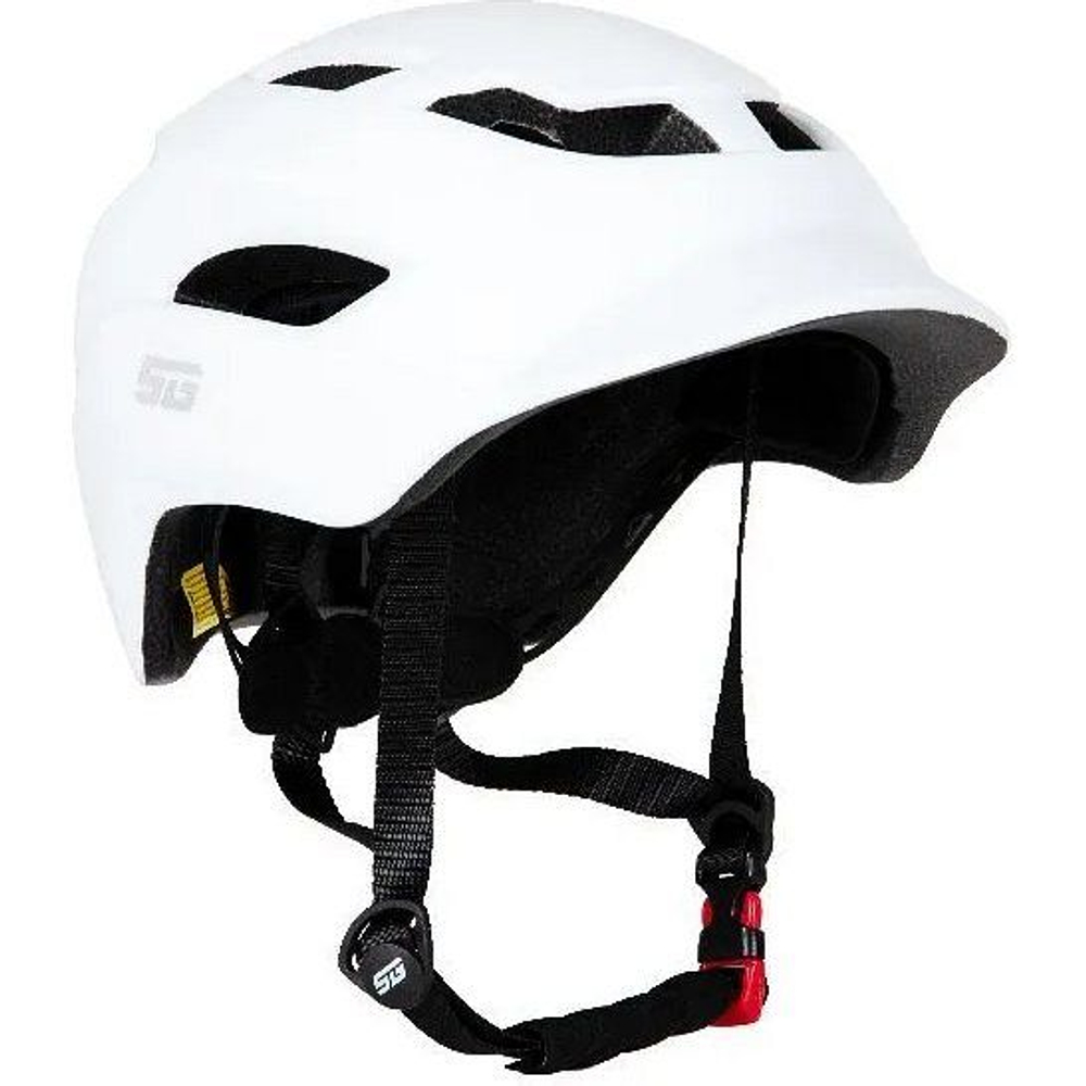 Шлем STG TS-51 с фонарем, M (54-58 см), белый