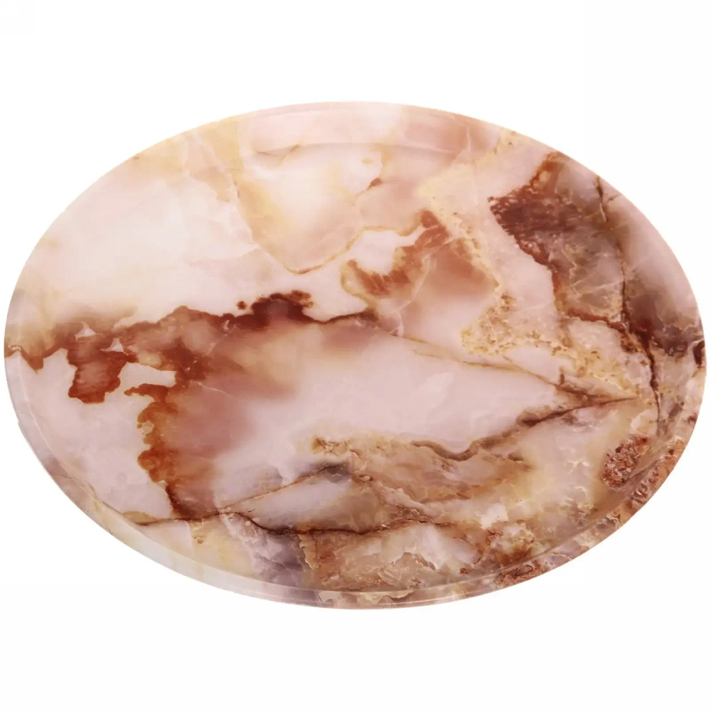 Поднос пластиковый «Мрамор» 35,5см коричневый