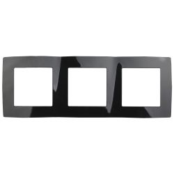 12-5003-06 ЭРА Рамка на 3 поста, Эра12, чёрный | Эра 12 Черный