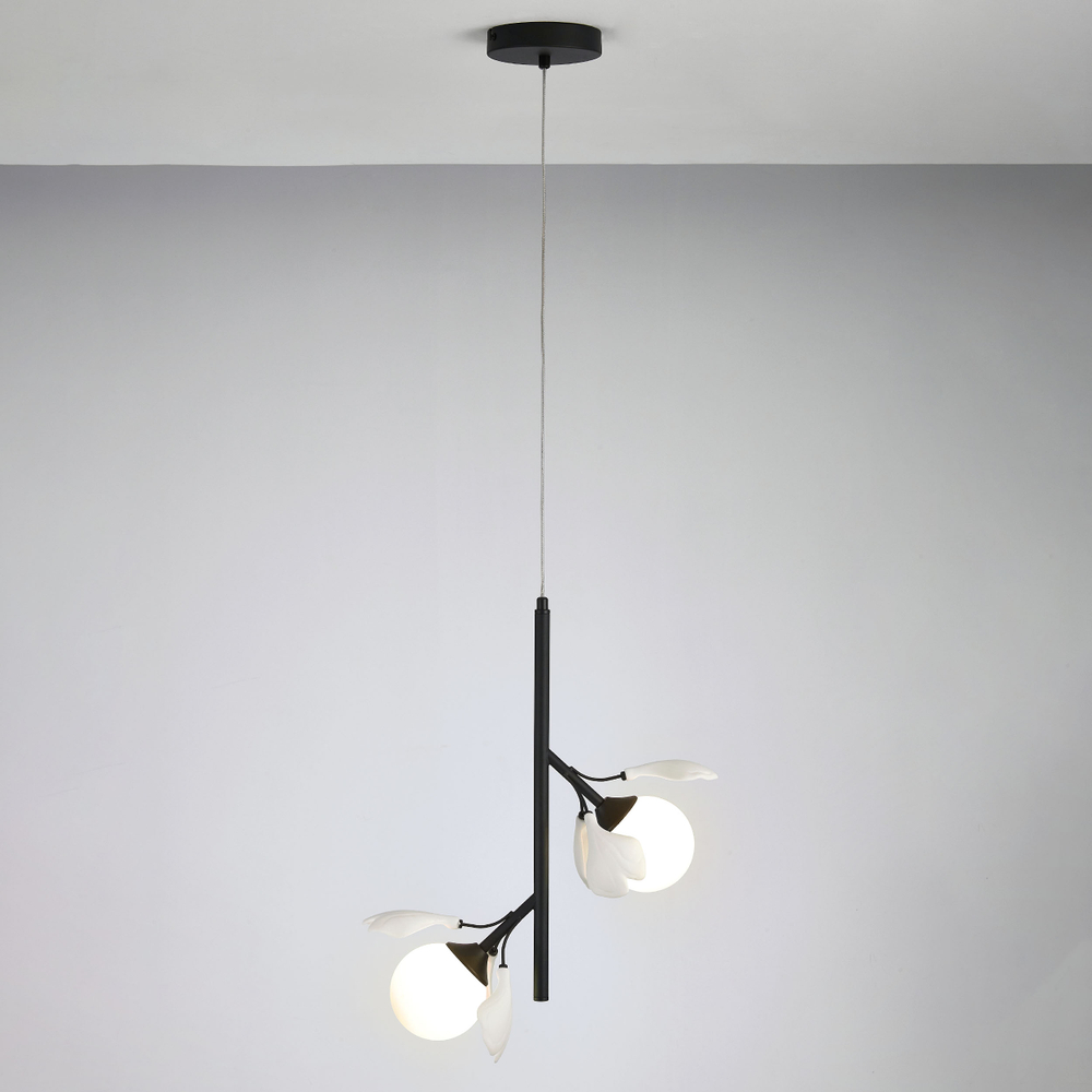 799027 Подвес CERAMO BW 2х6W(led) G9 ЧЕРНЫЙ/БЕЛЫЙ