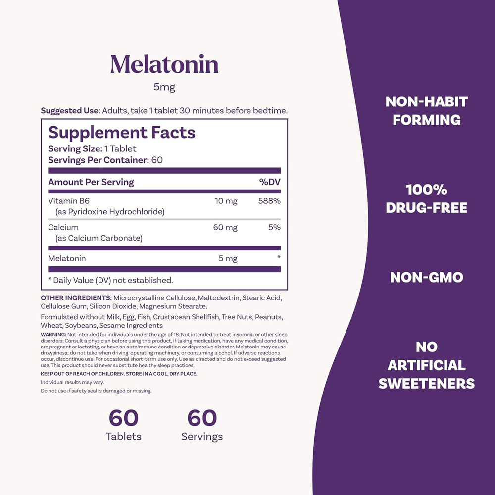 Антиоксидант Natrol Melatonin 5 мг 60 таблеток