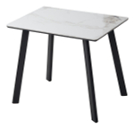 Стол М-City DISAUR Тик Так 90 Pandora Light Пандора, керамика, Черный каркас