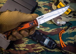 Тактический нож Delta AUS-8 StoneWash Black-Orange G10