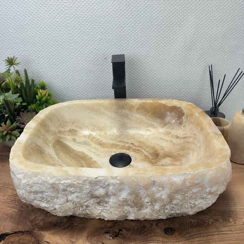 Раковина из оникса Erozy Yellow EO-62621 (52*42*15) 0099