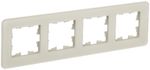 BRITE Рамка 4-местная РУ-4-2-Бр стекло песчаный RE IEK