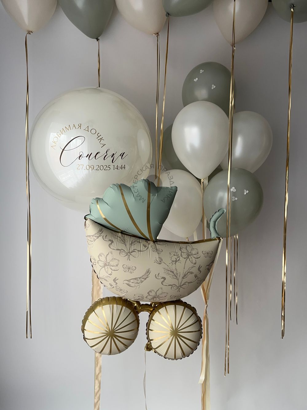 Воздушные шары на выписку для девочки №8638 