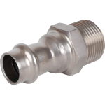 ROMMER Переходник с НР 15x3/4" из нержавеющей стали прессовой