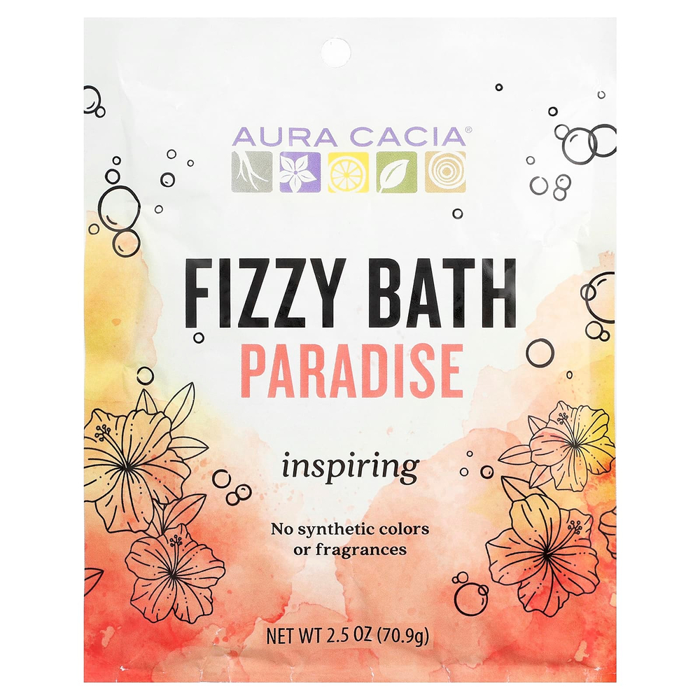 Aura Cacia, Fizzy Bath, Fizzy Bath, Paradise, 70,9 г (2,5 унции)