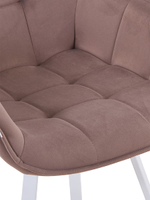 Стул LA ALTA EELLIOT 360 велюр мокко, каркас белый