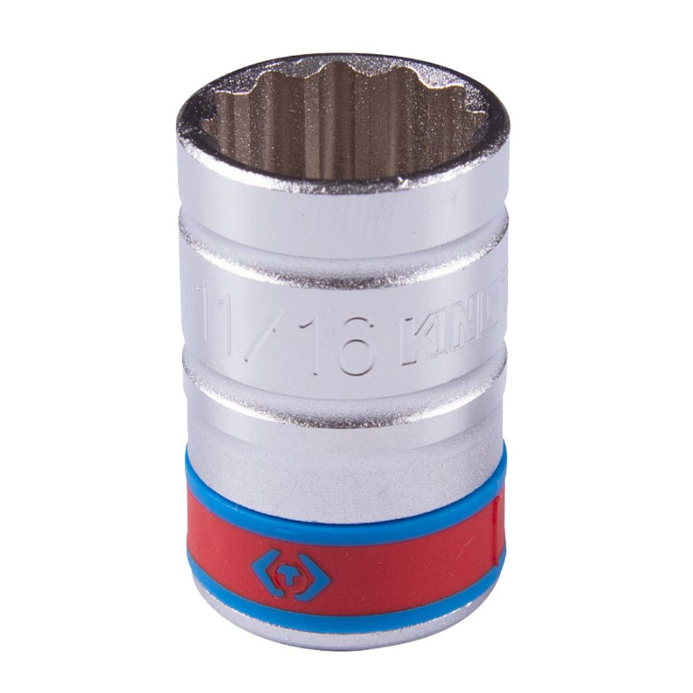 KING TONY (433022S) Головка торцевая стандартная двенадцатигранная 1/2&quot;, дюймовая 11/16&quot;