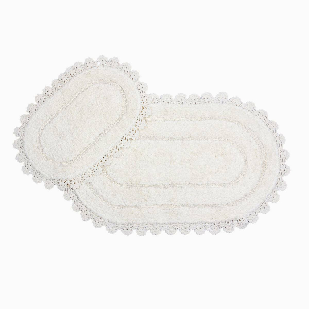 Набор ковриков 2шт Arya home Afro кремовый