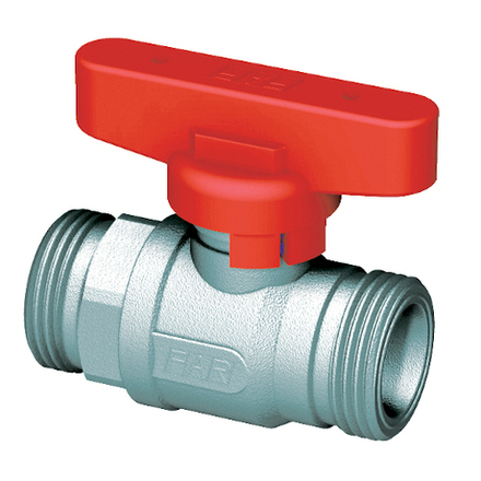 Кран шаровой хром. 3/4"НР (бабочка, красн.)