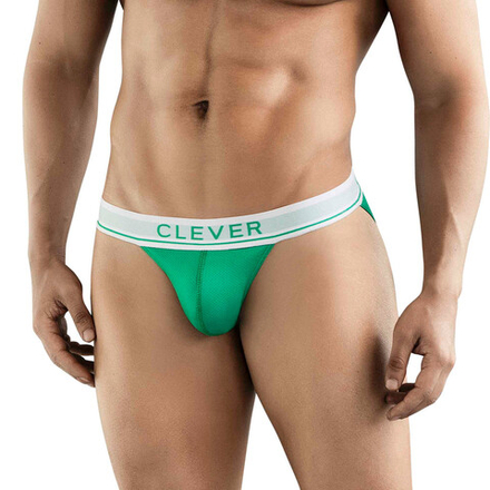 Мужские трусы танга зеленые Clever Moda CIRCON BRIEF 177210